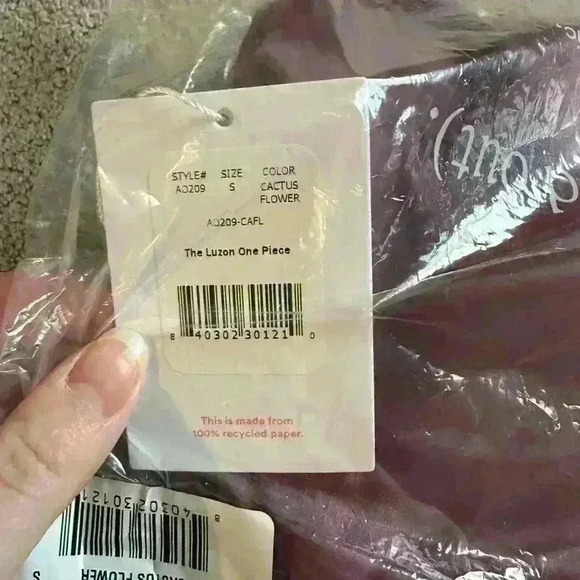 Andie Swim The Luzon One Piece Halter Neck Swim Suit Mauve - Picture 4 of 4